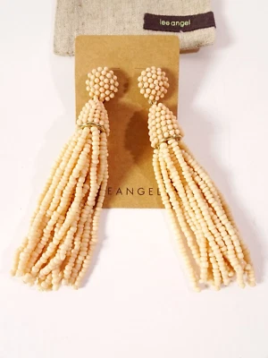 Pendientes colgantes Lee Angel para mujer rosa con flecos de cono circular nuevos con etiquetas 135 Foto 1 de 4