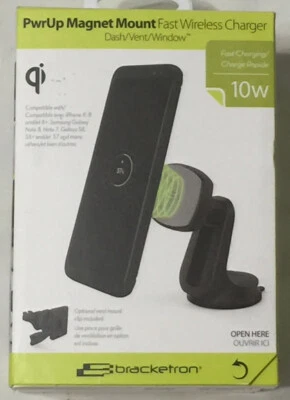 Bracketron PwrUp Magnet Mount - 10W Fast Wireless Charging - Dash Vent Window - Image 1 of 3
