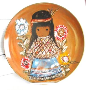 Ted De Grazia's Little Cocopah Indian Girl Limited Edition Collectors Plate 10" - Picture 1 of 3