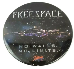 Descent FREESPACE The Great War Interplay Vtg 1998 4 inch Advertising Pin Button - Picture 1 of 12