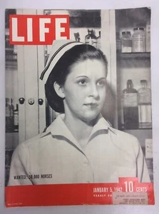 Life January 5 1942 Wanted 50,000 Nurses President Lincoln PreownedBookCom - Picture 1 of 12