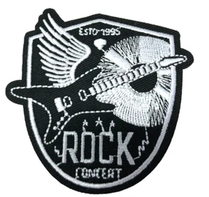 Patches Sew & Iron On Clothing Jackets Coat MUSIC ROCK & ROLL GUITAR WING # A646 - Picture 1 of 3