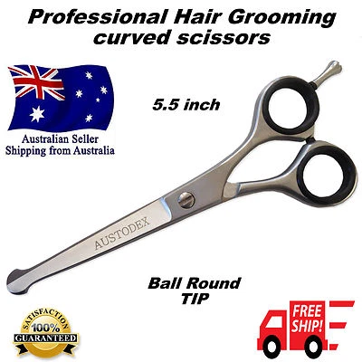 PROFESSIONAL BALL TIP PET DOG GROOMING HAIR CUTTING RAZOR SCISSORS 5.5" - image 1 of 4