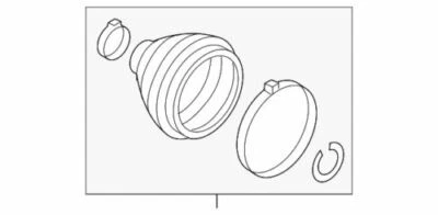 Kit de arranque exterior articulado original Volkswagen 2011-2021 Touareg Jetta CV 4H0-498-203 Foto 1 de 4