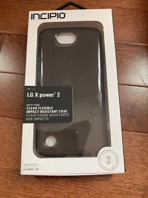Estuche Incipio NGP Pure para LG X Power 2 Transparente Flexible Resistente a Impactos Negro NUEVO Foto 1 de 2