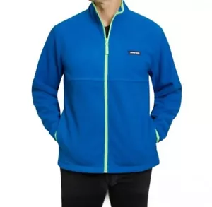 LANDS' END Grid Fleece Zip Up Jacket Men's Sz M Outdoors Hiking Camping Gorpcore - Picture 1 of 9