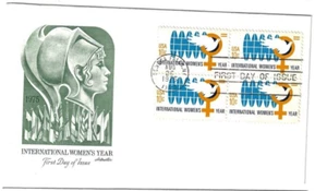 US COVER INTERNATIONAL WOMEN'S YEAR FDC SCOTT 1571 BLOCK OF 4 ARTMASTER - Picture 1 of 1