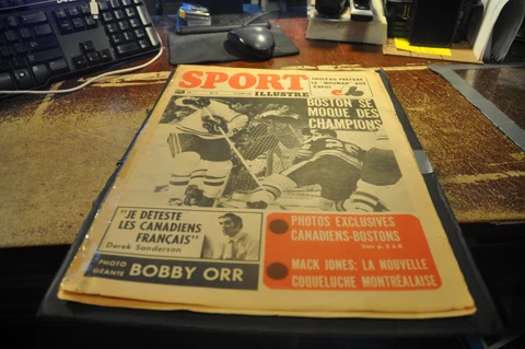 Sport illustre newpaper hochey baseball expos wrestling bobby orr poster 69 nhl Cover