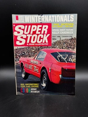 Vintage hot rod Super Stock & Drag Illustrated magazine May 1966 Arnie Beswick - Imagem 1 de 4