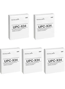 5 x DNP UPC-X34 3,5" x 4" selbstlaminierendes Farbband & Tinte Druckpaket für Sony - Bild 1 von 4