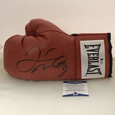 Autographed/Signed Floyd Mayweather Jr. Money Red Everlast Boxing Glove Beckett - Image 1 of 3