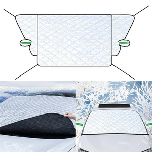 All Season Car Windshield Frost Cover with Reflective Strips for Safety - Picture 1 of 12
