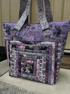 Large Quilted Handmade Tote Bag - Picture 1 of 23
