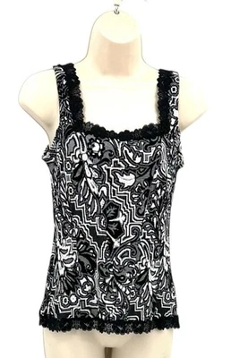 White House Black Market White Lace Tank Top Cami Women’s XS Baroque Floral - Image 1 of 4