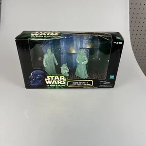 Star Wars POTF2 Espíritus Jedi Caja Abierta Yoda Anakin Obi-Wan (Hasbro, 1998) - Imagen 1 de 2