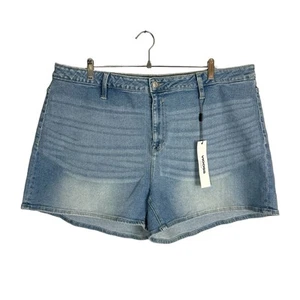 Vicooss Women’s Denim Shorts 22W Plus Size High Rise Light Wash NWT - Picture 1 of 4