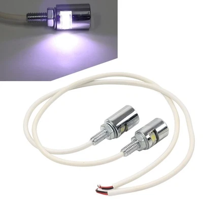 12V LED License Plate Screw Bolt Light Lamp Fit  Motorcycle Universal Chrome - Image 1 of 4