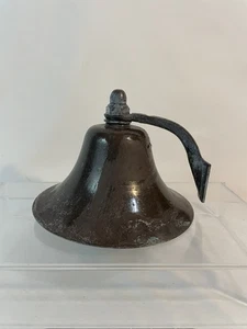 Antique Brass Ship Bell Train Bell Hand held - Picture 1 of 7