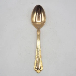 Cuchara sopa cubiertos chapada en oro EP Rogers Spring Flowers 1847 Corea - Imagen 1 de 3