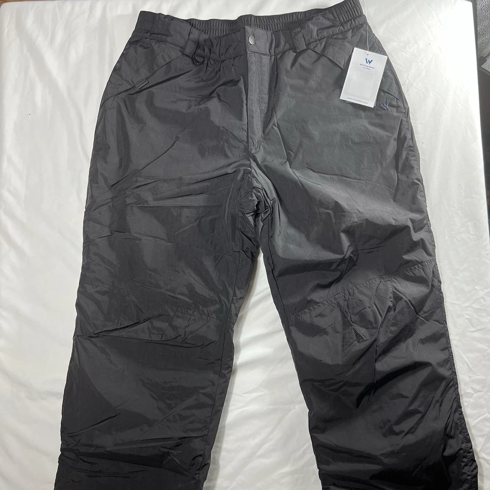 Calça de esqui de neve White Sierra masculina grande isolada preta 32” costura interna nova com etiquetas externa - Imagem 1 de 4