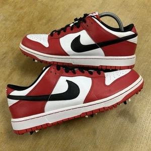Nike Dunk Chicago NG Low Golf Shoes Spikes Red White (484294-106) Size 10.5 US - Picture 1 of 18
