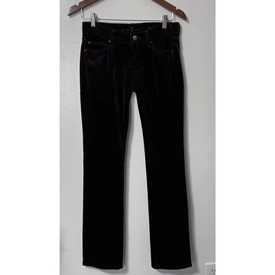 7 Для всего человечества брюки женщин коричневый бархат размер 26 прямой ноги 30 x 31 хиппи богемное - Изображение 1 из 4