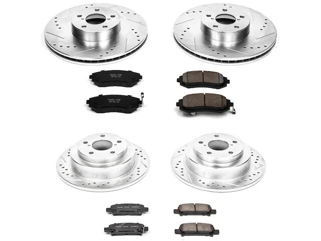 Pastilha de freio dianteiro e traseiro e kit de rotor para 2003 Subaru Forester YM296SR - Imagem 1 de 1