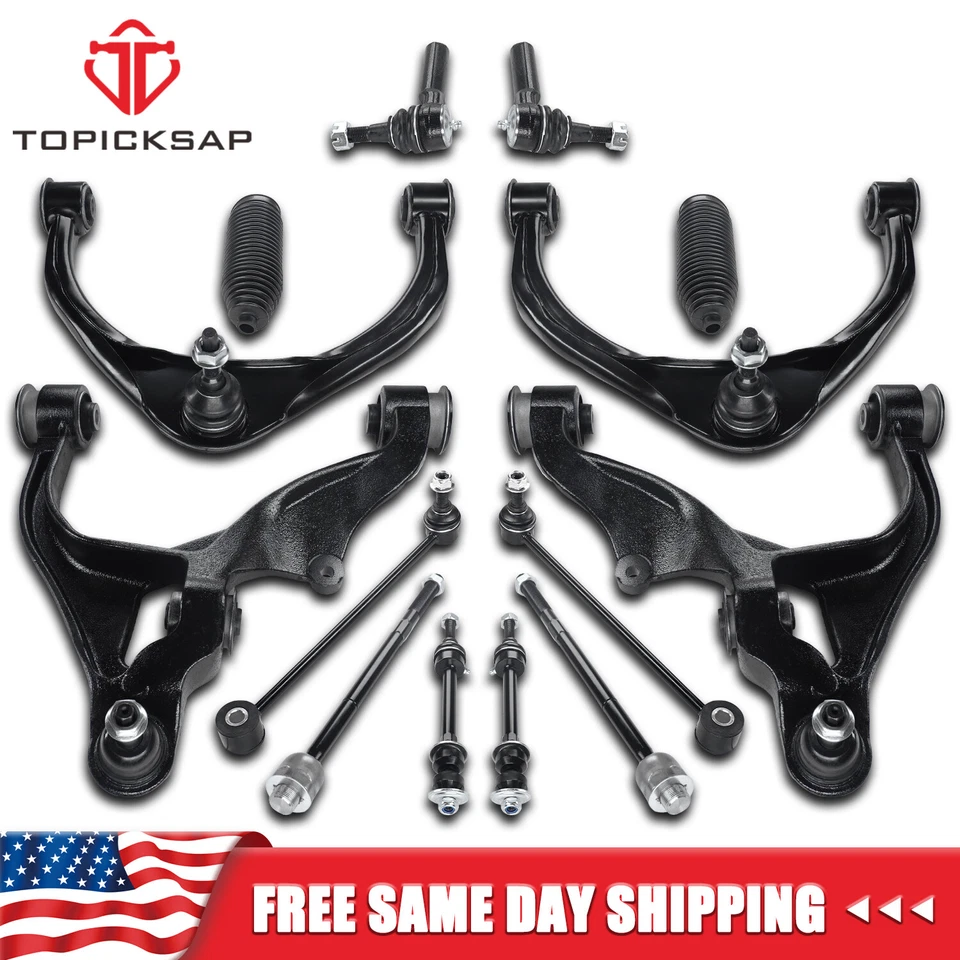 Kit de dirección delantera y suspensión 14 piezas para Dodge Ram 1500 2009-2012 4x4 Foto 1 de 4