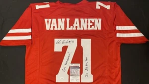 Cole Van Lanen Wisconsin Badgers signiertes Auto Pro Style Trikot ~ JSA COA - Bild 1 von 5