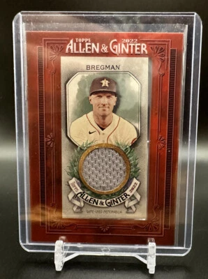 2022 Topps Allen Ginter Alex Bregman Mini Framed Game Used Patch #MFR-AB Astros - Image 1 of 2
