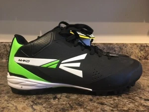 NEW w/Tags: Mizuno Mako youth boys baseball shoes, Size 7, Black/Green - Picture 1 of 3