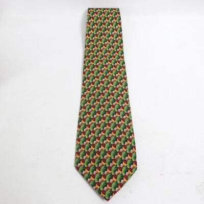 Corbata De Colección Alas de Águila Para Hombres 57 en Seda Multicolor Pato Mallardo Cabeza Repetitiva Ancha Foto 1 de 4
