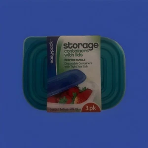 EASY.PACK.STORAGE CONTAINERS W/LID DEEP RECTANGLE. 3C (24OZ) - Picture 1 of 3