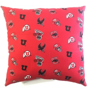NCAA UTAH UTES UNIVERSITY COMPLETE 15 X 15 COTTON PILLOW - GIFTS 5 Styles - Picture 1 of 12
