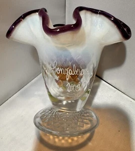 Longaberger Fenton 2003 Hand Painted Vase - Picture 1 of 10