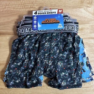Boys My Hero Academia Athletic Boxer Briefs 4 Pack Underwear Sz Medium NEW - Picture 1 of 4
