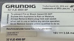 Despiece completo TV GRUNDIG 32VLE4500BF Verificado - Imagen 1 de 25
