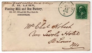 J H LUHN PLANING MILL & BOX FACTORY CINCINNATI OH COVER CIRCA 1880'S - Picture 1 of 2