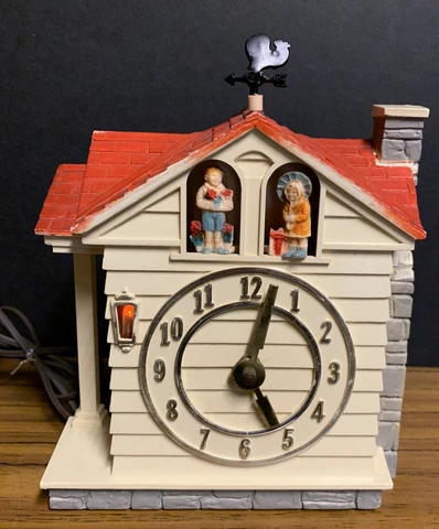 RARE Vintage MASTERCRAFTERS 803 Weather House Lighted Clock ~keeps time ~ VIDEO Cover