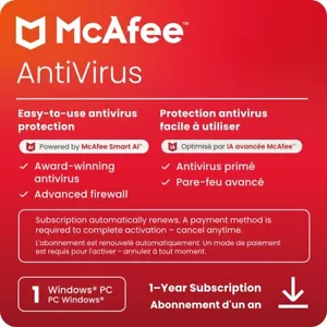 McAfee Antivirus 2025 | 1 PC | Direct from McAfee | Same Day Delivery - Picture 1 of 8