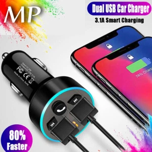 KFZ Bluetooth 5.0 FM Transmitter 2 USB 3.1A Adapter Auto MP3 Player Ladegerät - Picture 1 of 10