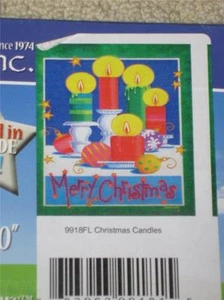 NWT/CHRISTMAS CANDLES Flag/Large/28 x 40/Merry Christmas/Brand New/Bright/Colors - Picture 1 of 1