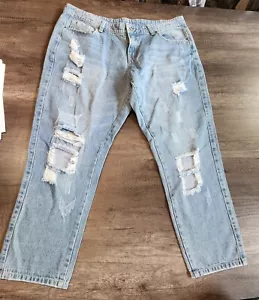 Women's Distressed Jeans Size XL 100% Cotton 26 Inch Inseam - Picture 1 of 5