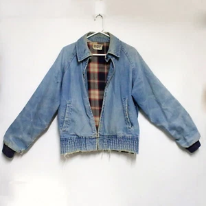 1978 LEVI'S Big E White Label DISTRESSED Lined Denim Jacket BIG BACK POCKET SZ M - Picture 1 of 24