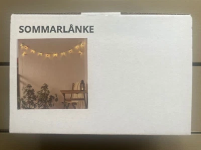 IKEA SOMMARLANKE LED Cadena de Iluminación con 12 Luces, Funciona con Pilas Exterior Foto 1 de 4