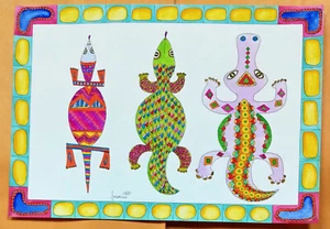 09607 Acquerello - Atmosfere del Corno d'Africa - Animali - Picture 1 of 3