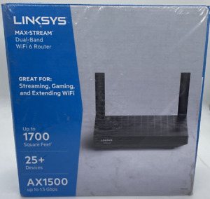 Linksys AX1500 Max-Stream Dual-Band WiFi 6 Router MR7310 Up to 1700 Sf 25+Device