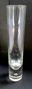 Vintage Kosta Boda Art Glass Vase Controlled Bubble Slim Cylinder 9 7/8" Sweden - Picture 1 of 6