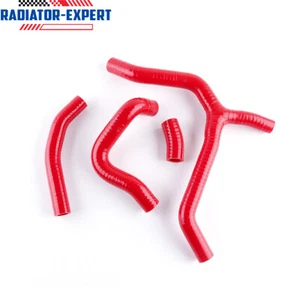 FOR HONDA CRF450R 2015-2016 RED SILICONE RADIATOR COOLANT HOSE KIT - Picture 1 of 7