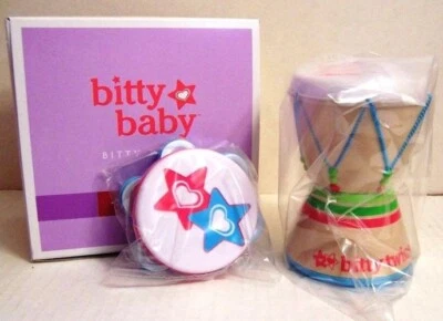 American Girl *JUEGO DE MÚSICA Y JUEGO BITTY TWINS* Batería y pandereta ~ NUEVO en caja Foto 1 de 2